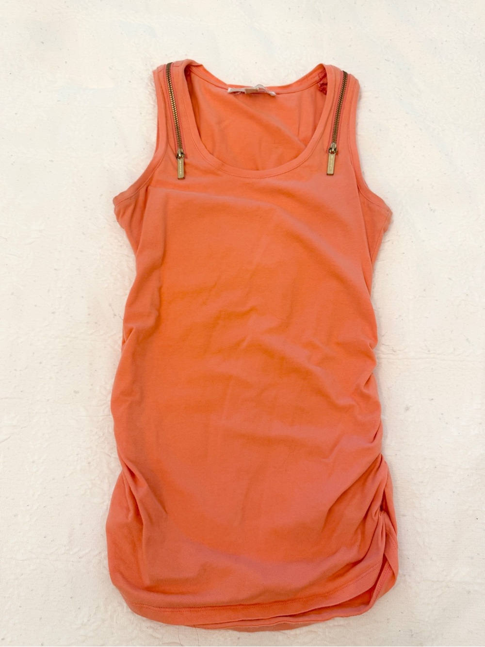 Michael Kors Tank with Gold Shoulder Zippers